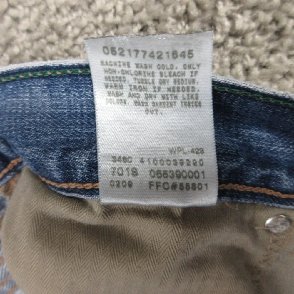 Levis Jeans Mens 32x34 Blue 539 Vintage Straight Faded Eco Y2K Organic Denim